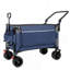 Chariot pliable multifonctionnel avec chariot pivotant et poussoir avec poignée rotative et auvent, roues et freins tout-terrain de 7 po x 4 po, capacité de charge de 480 lb, grande capacité de transport de 300 L, épicerie, utilisation à l'extérieur, bleu-128815620