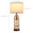 25'' Farmhouse Table Lamp Set with Rotary Socket and USB A&C Ports-1250092619