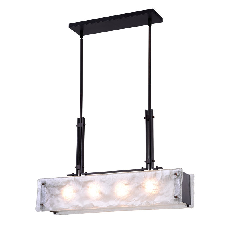 Lustre carré / rectangulaire 4 lumières Paradiso