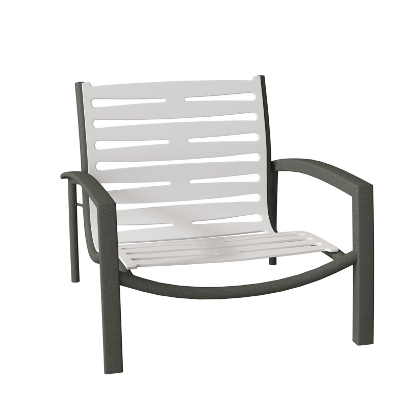 South Beach Outdoor Lounge Chair, Shell, Snow Vinyl