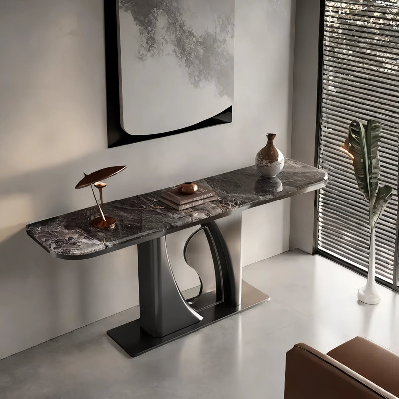 Console d'entrée de luxe, Noir, noir, noir, noir, H 33,5 po x l 59,1 po x P 13,8 po