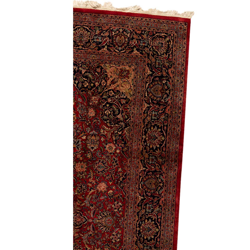 Wool Oriental Area Rug in Navy