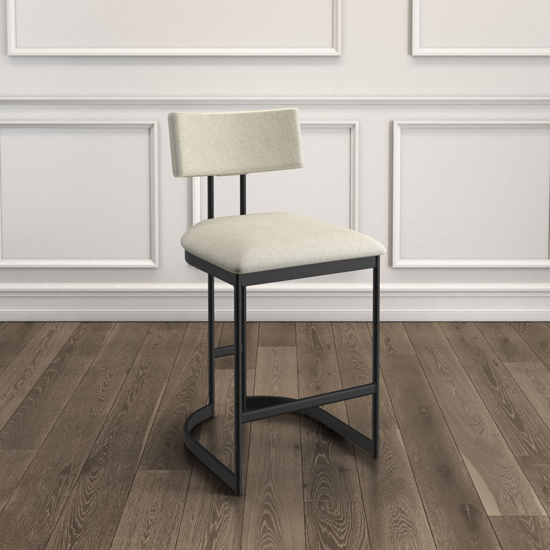 Tabouret de bar et de comptoir Lucio en PVC, Tabouret de comptoir (siège d'une hauteur de 26,7