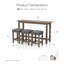 Ensemble de table de salle à manger 4 pièces à hauteur de comptoir Halethorpe-1757689863