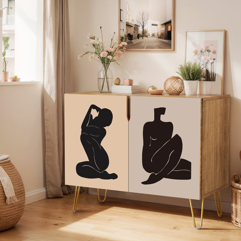 35'' Sideboard, Matisse Nude Black