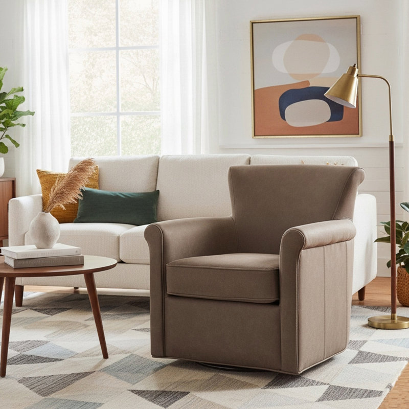 Chaise d'appoint pivotante confortable et polyvalente pour un style intemporel et un mouvement sans effort dans n'importe quel espace de vie
