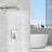 Topcraft 12-Inch Square Wall-Mounted Rain Shower System-88712947