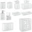 Ensemble d'accessoires de salle de bain 6 pièces style miroir Janette