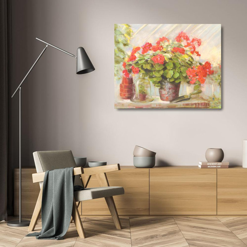 Potting Geraniums, 19" H x 24" W