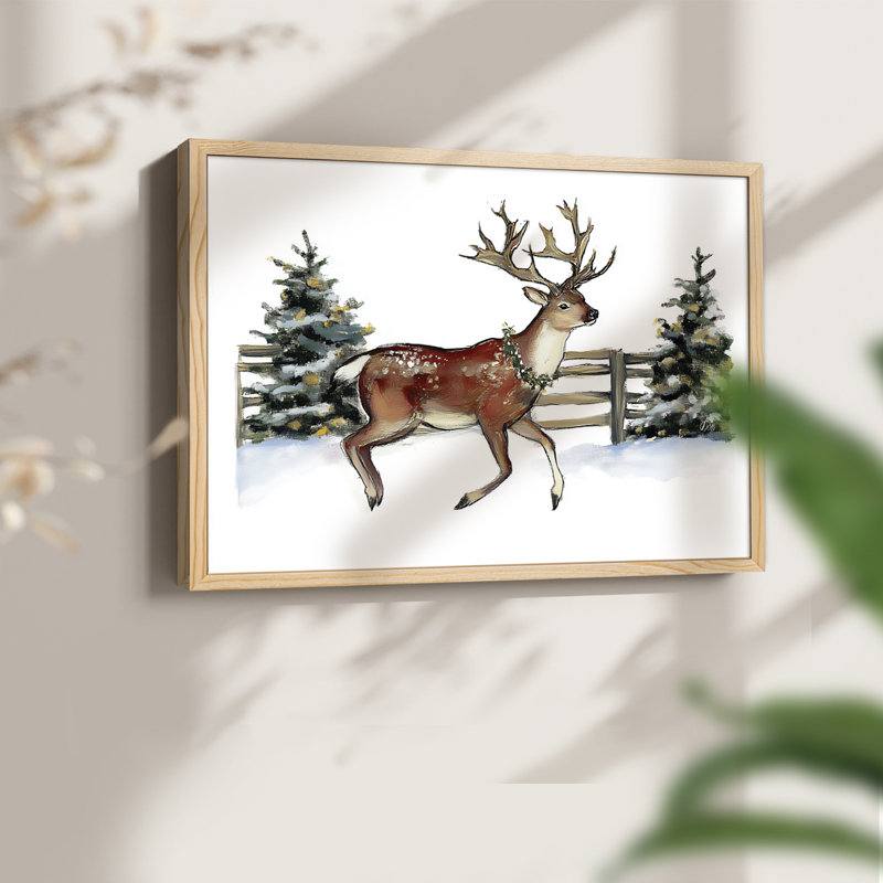 Art de Noël - DCCXC - Reproduction encadrée - Restickable, H 8 po x l 10 po, Naturel