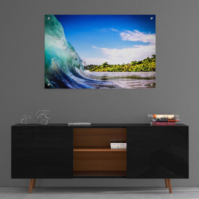 Art mural en verre Rosecliff Heights «Tropical Wave» par Nicklas Gustafsson