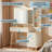 Vanity Desk With 3 Lighting Colors Foldable Three-sided Mirror, 2 Usb Power Strip And 5 Drawers