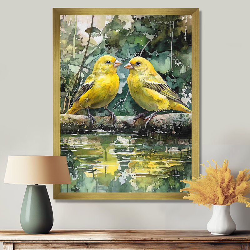 Laymon - Reproduction d'art mural animaux, H 44 po x l 34 po, Reproduction encadrée d'une seule photo, Doré