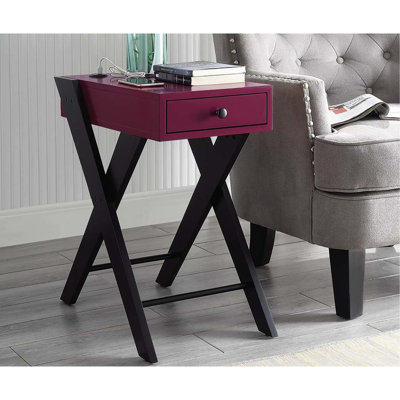 Table d'appoint avec port USB intégré