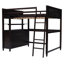 Lit mezzanine double avec bureau et tiroirs de rangement - Faites de votre chambre à coucher un espace fonctionnel élégant Contrôle de la qualité en bois de pin massif-293043696