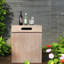 Table de patio moderne avec rangement Mgo, design durable et compact pour l'extérieur