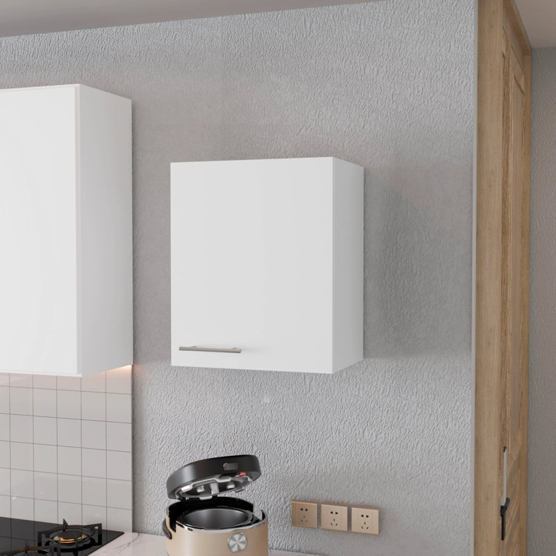 Armoire murale blanche à 1 porte - idéale pour les espaces peu encombrants, libère de l'espace dans des espaces compacts, élégants et pratiques