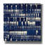  «Indigo Batik 4» par Wild Apple Portfolio, art mural sur toile, 18 po x 18 po
