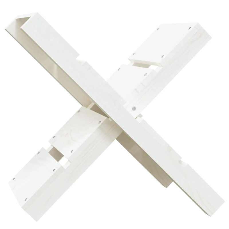 47cm W Solid Wood Log Rack, White