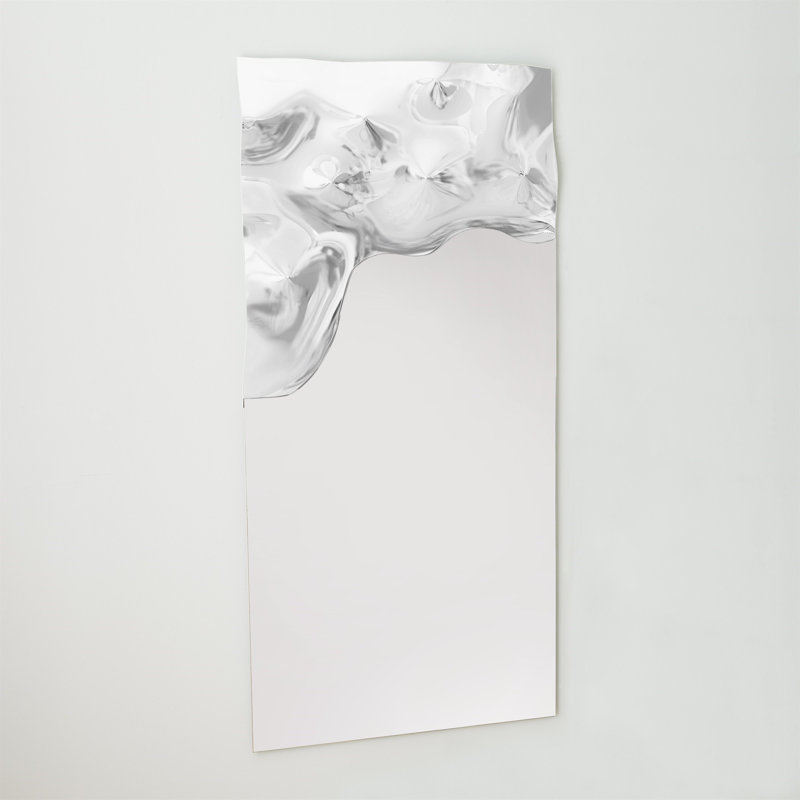Asymmetrical Ripple Rectangle Mirror