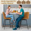 Tabouret de bar pivotant Pu - brun