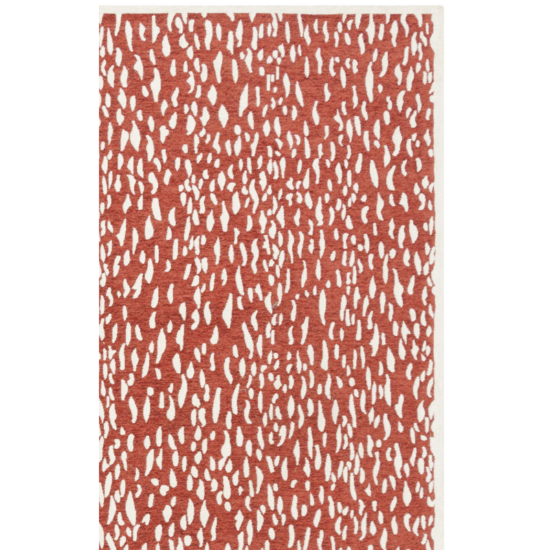 Tapis performance tissé à la main à imprimé animalier Donnellson, Rectangle 2 pi 3 po x 4 pi
