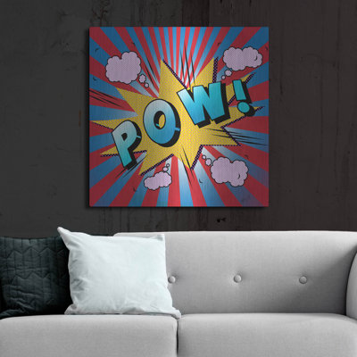 Art mural en métal Winston Porter «Pow 5» par Mark Ashkenazi