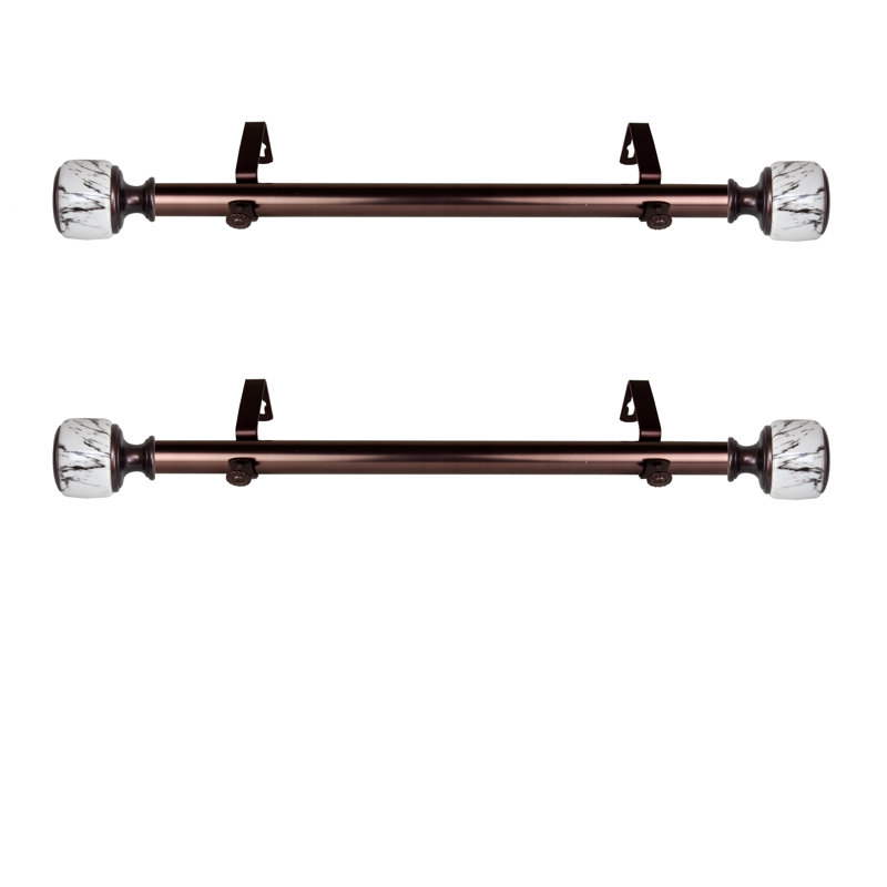 Tringle à rideaux simple latérale, Bronze
