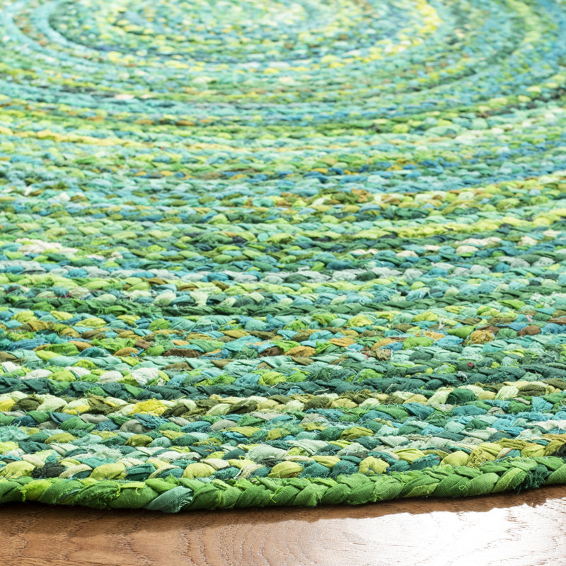 Tapis en coton tissé à la main Tiffany, Rond 7 pi