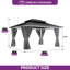 10 Ft. W x 12 Ft. D  Outdoor Aluminum Hardtop Gazebo with White Frame-93729446