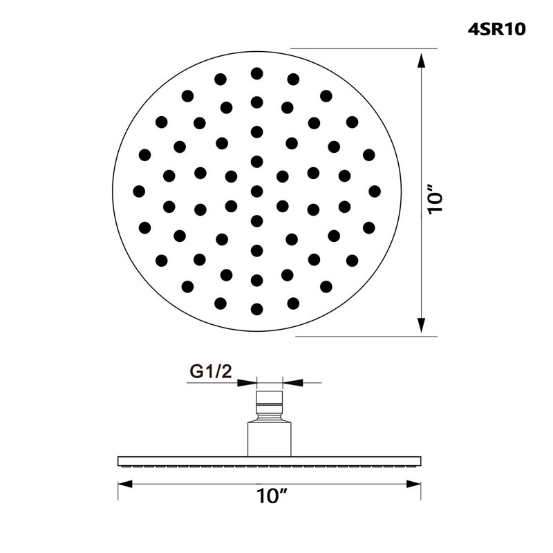 Rain Rain Shower Head 1.8 GPM GPM, Chrome