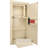 0.82 Cubic Ft Biometric Wall Safe In Beige, Convenient Interior With Removable Shelf And Locking Compartment Beige Safe, Construction Deadbolts Led