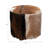 Conover Ottoman Wood Cowhide Upholstery Glam Accent for Living Room, Bedroom, Office - 18" Ivory, Tan, Brown