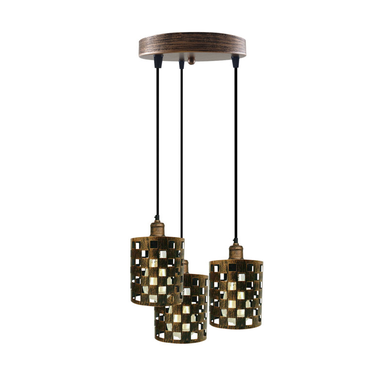 Jahkhi 3 - Light Cluster Pendant, Brushed Copper