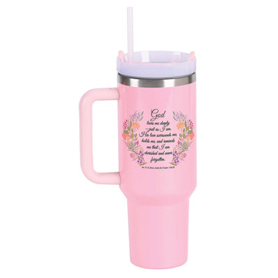 Tumbler Floral God Love Me Deeply 40 Oz