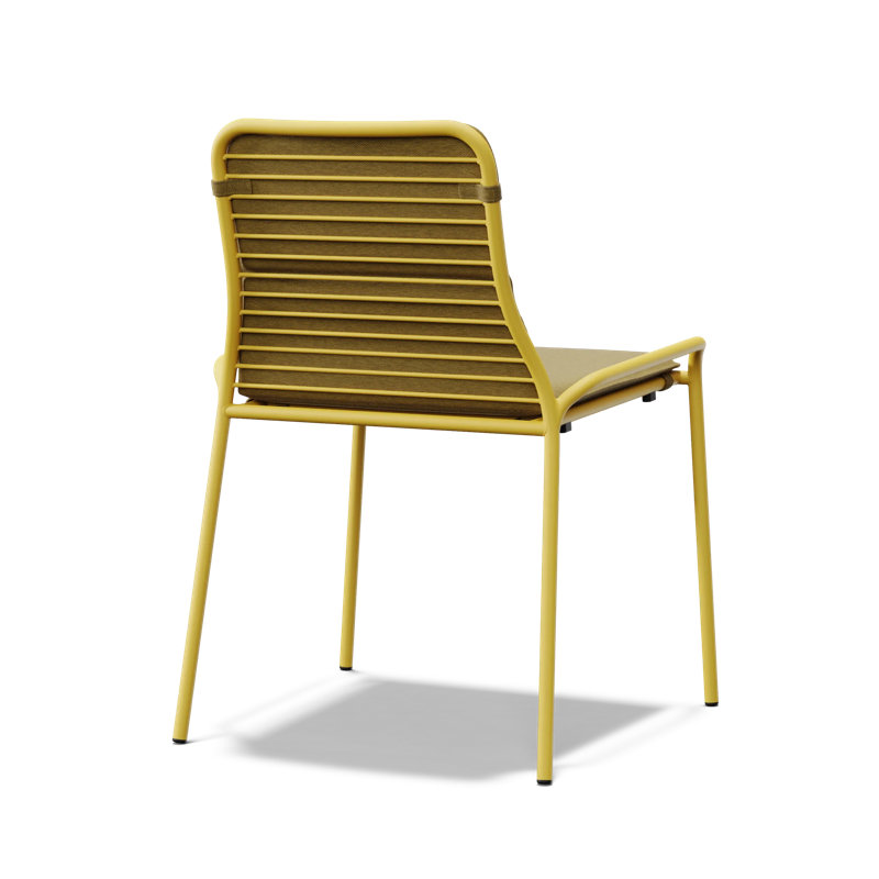 XY Outdoor Dining Side Chair, Yellow