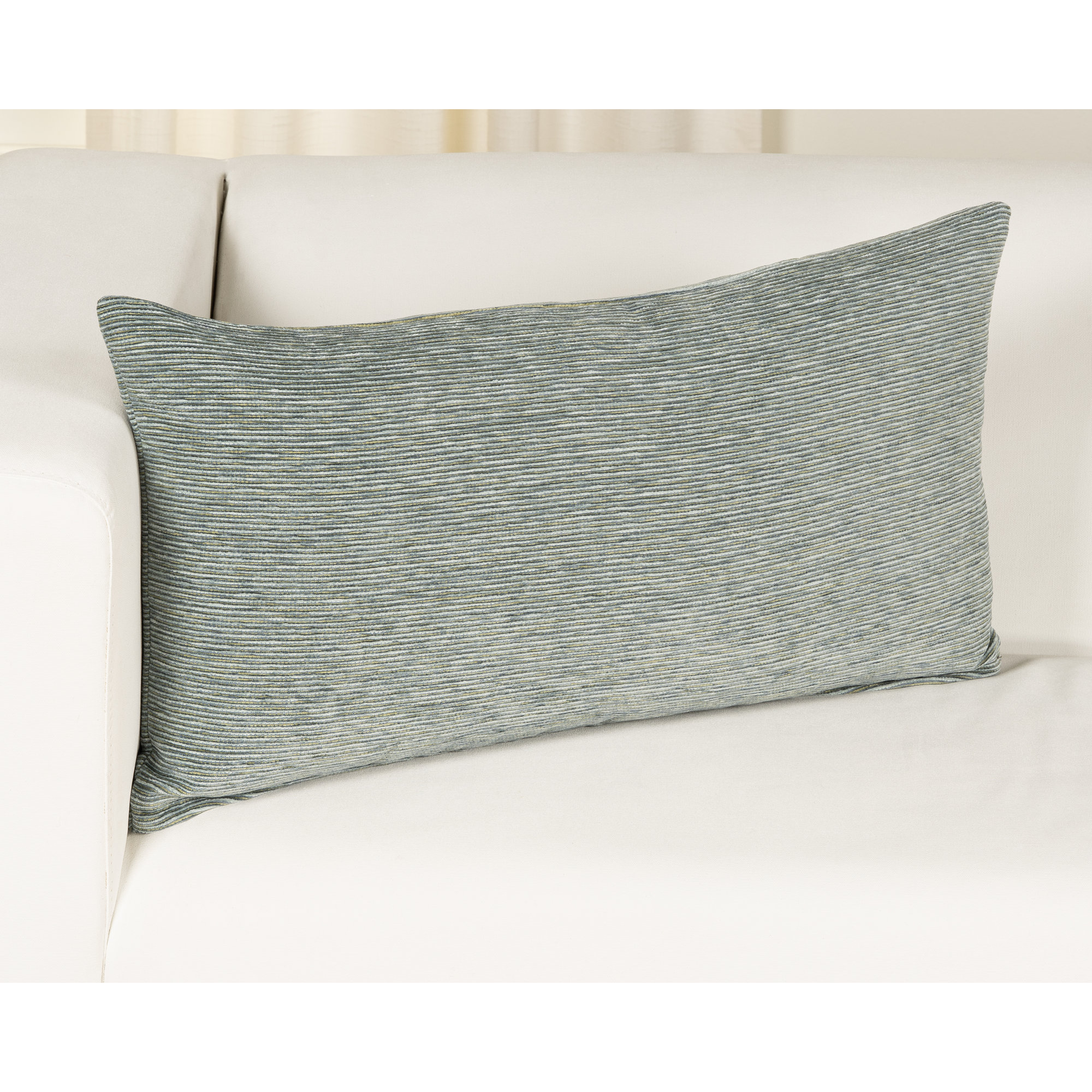 Barnaby Throw Pillow, Polyfill, 21" x 12", Azure