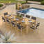Travira Rectangular 10 - Person 103" Long Powder Coated Aluminum Patio Dining Set-90505547-90505551