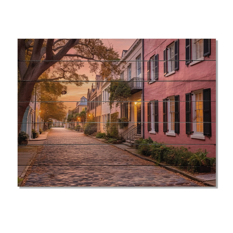 South Carolina, charme historique de Charleston sur bois, H 30 po x l 40 po x P 0,78 po