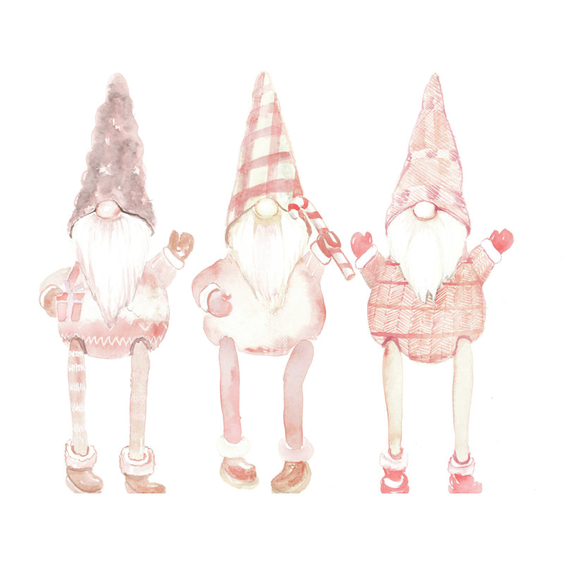 Gnomes Blush 2 - impression sur toile tendue, H 36 po x l 48 po