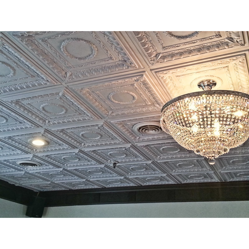 Royal White Faux Tin 2x2 ft Ceiling Tile