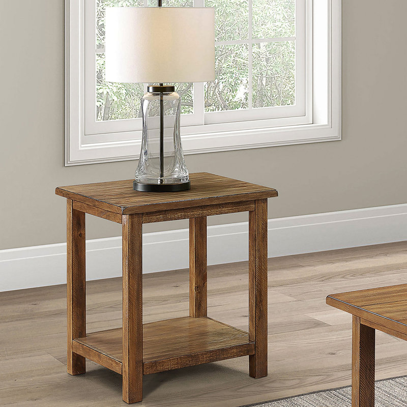 Castleton Wood End Table With Shelf
