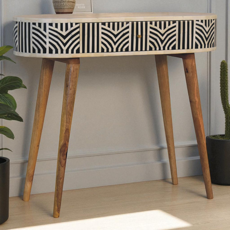 Console en bois massif 35,4 "