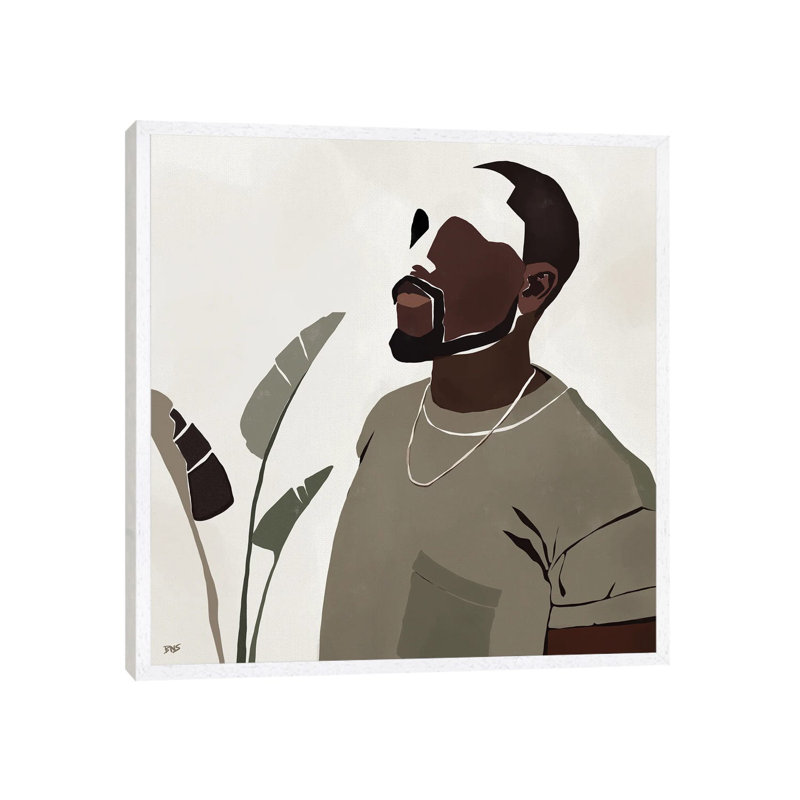 Isaac 1 Piece Wall Art on Canvas, 66.04 cm H x 66.04 cm W, White Framed Canvas