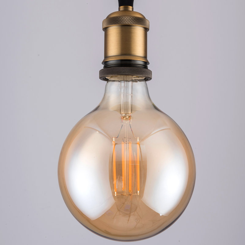 8W E27 Dimmable Globe Light Bulb Amber