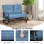 Causeuse d'extérieur avec coussins 47,5 po Anstein-507035691