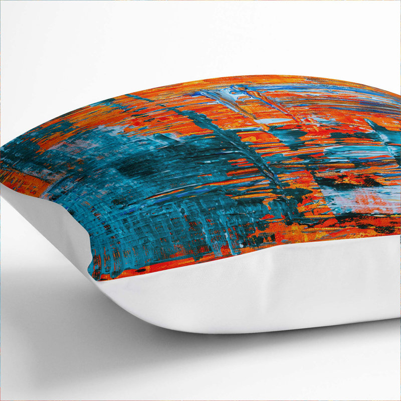 Abstract Square Cushion, 55 x 55 cm, White