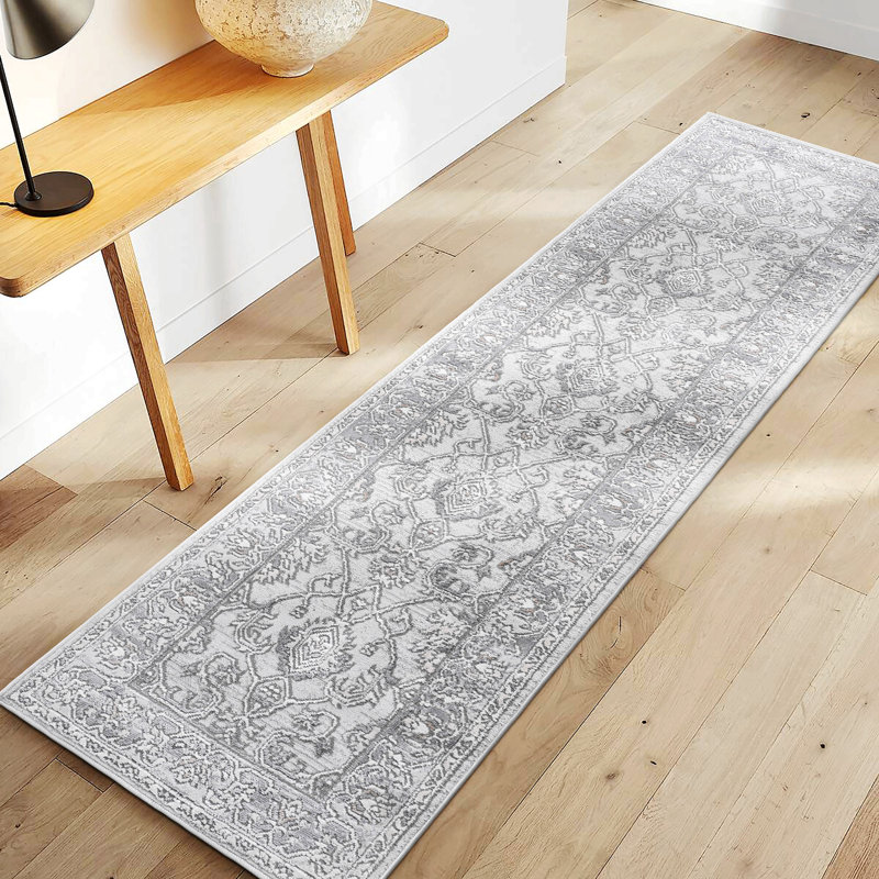 Area Rug, Collection Ivory / Grey / Oriental, Runner 2'2" x 8'