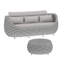 Ensemble de 2 pièces de canapé d'extérieur en aluminium thermolaqué avec table basse-789548730-789548677-805158882