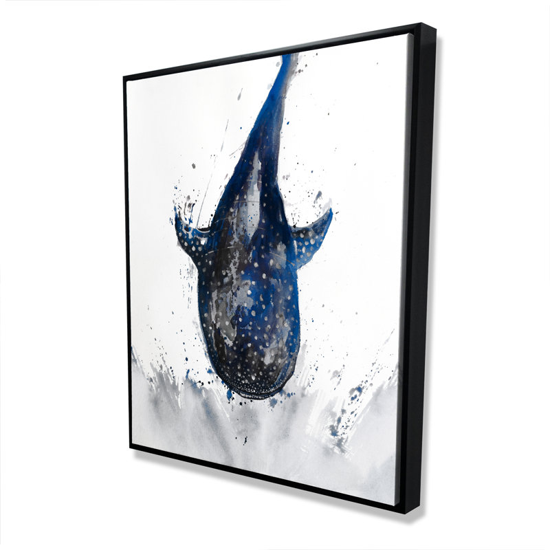 Shark Whale Bathroom Canvas | Aquatic Animals Home Decor